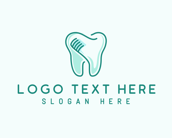 Toothbrush logo example 1