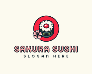 Japanese Maki Sushi logo design