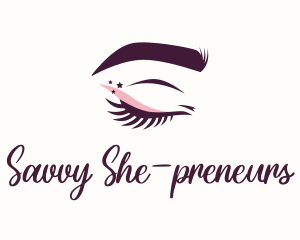 Starry Eyelash Brows logo design