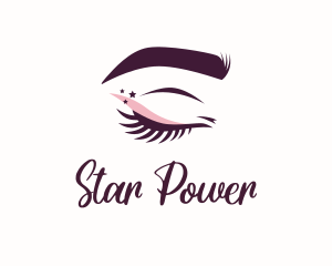 Starry Eyelash Brows logo design