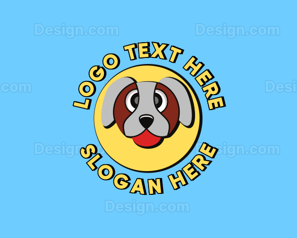 Cute Dog Cartoon Logo