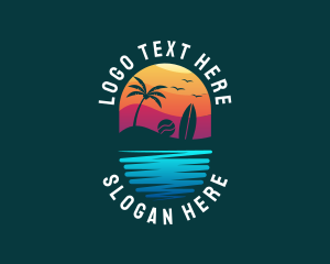 Beach Sunset Resort logo design