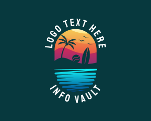 Beach Sunset Resort logo design