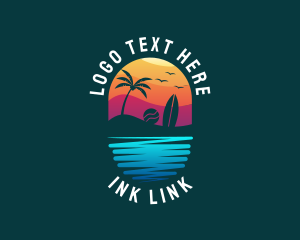 Beach Sunset Resort logo design