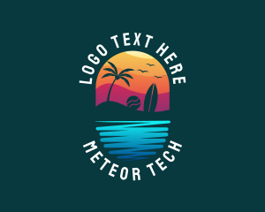 Beach Sunset Resort logo design