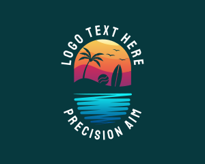 Beach Sunset Resort logo design