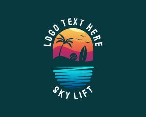 Beach Sunset Resort logo design