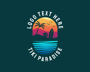 Beach Sunset Resort logo design