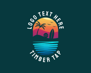 Beach Sunset Resort logo design