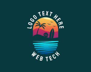 Beach Sunset Resort logo design