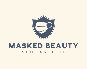 Blue Face Mask Crest logo design