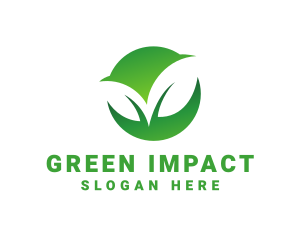 Green Two Leaf logo