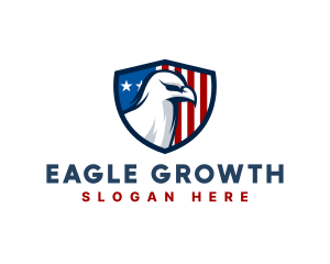 Eagle American Flag logo design