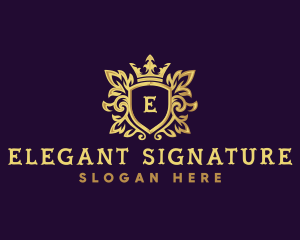 Luxury Crown Shield logo design