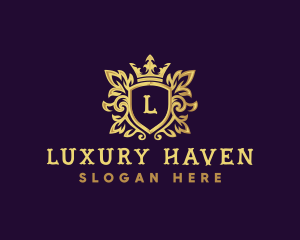 Luxury Crown Shield logo design