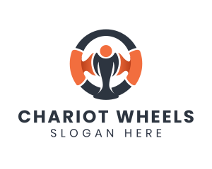 Racing Driving Wheel logo design