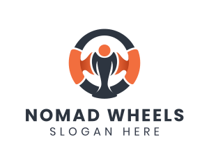 Racing Driving Wheel logo design