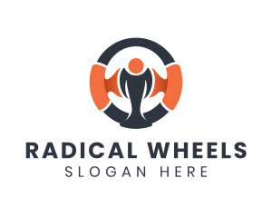 Racing Driving Wheel logo design