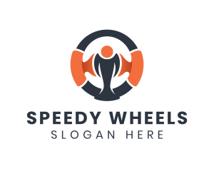 Racing Driving Wheel logo design