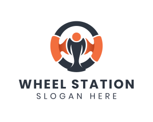 Racing Driving Wheel logo
