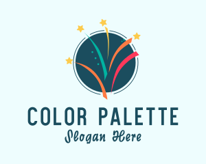 Colorful Confetti Stars logo design