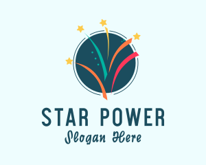 Colorful Confetti Stars logo design