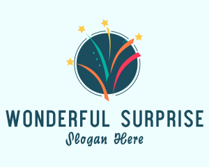 Colorful Confetti Stars logo design