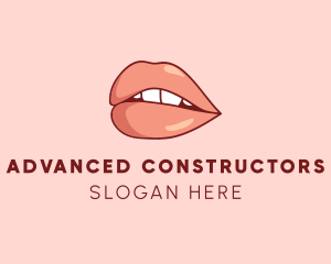 Sexy Nude Lips logo design