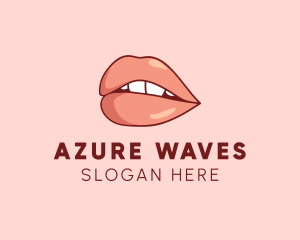 Sexy Nude Lips logo design