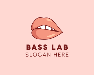 Sexy Nude Lips logo design