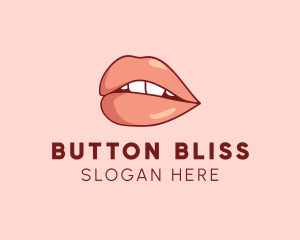 Sexy Nude Lips logo design