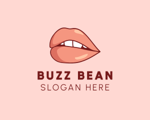 Sexy Nude Lips logo design