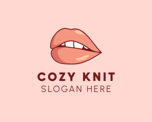 Sexy Nude Lips logo design