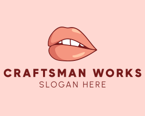 Sexy Nude Lips logo design