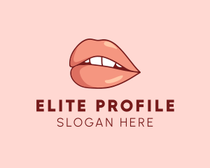 Sexy Nude Lips logo design