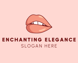 Sexy Nude Lips logo design