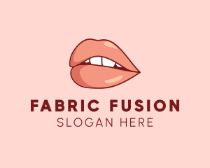 Sexy Nude Lips logo design