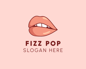 Sexy Nude Lips logo design