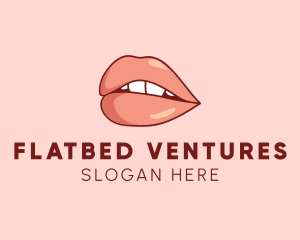 Sexy Nude Lips logo design