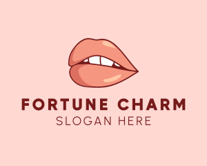 Sexy Nude Lips logo design