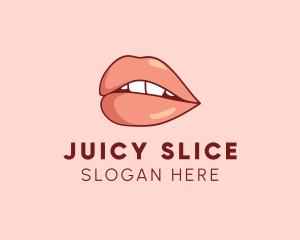 Sexy Nude Lips logo design