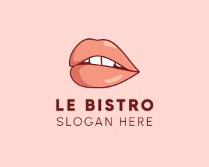 Sexy Nude Lips logo design