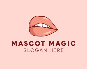 Sexy Nude Lips logo design