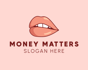 Sexy Nude Lips logo design