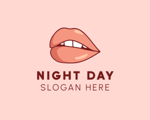 Sexy Nude Lips logo design