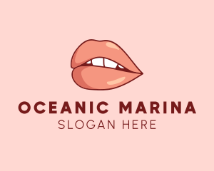 Sexy Nude Lips logo design