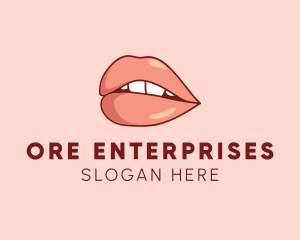 Sexy Nude Lips logo design