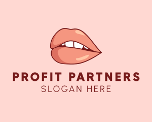 Sexy Nude Lips logo design