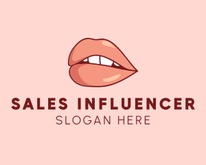 Sexy Nude Lips logo design