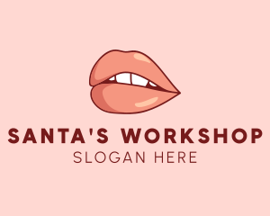 Sexy Nude Lips logo design